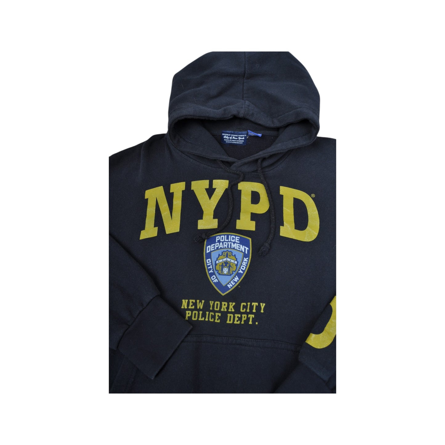 Vintage NYPD Sweatshirt Hoodie Navy Small