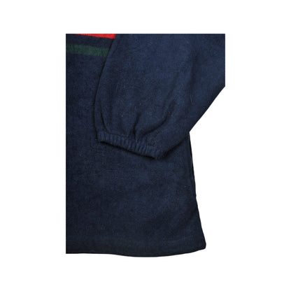 Vintage Fleece 1/4 Zip Block Colour Navy XL