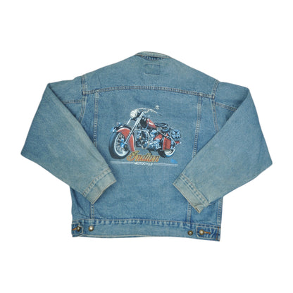 Vintage USA Denim Jacket Motorbike Blue Denim Large