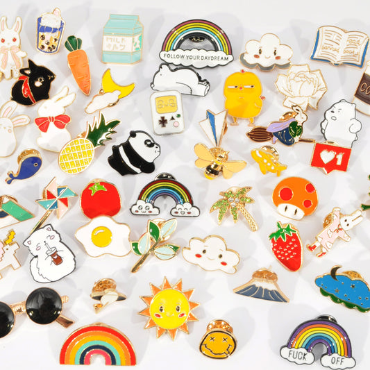 Assorted Enamel Pin Badges