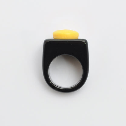 M Klobiger Statement-Ring Schwarz