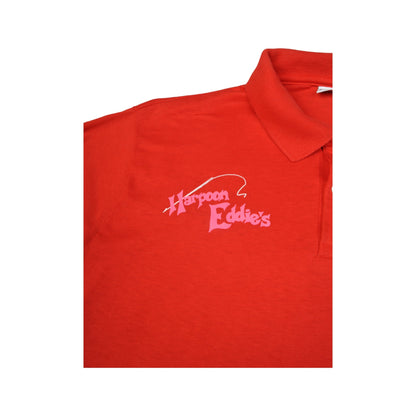 Vintage Harpoon Eddie's Sylvan Beach N.Y. Polo Shirt Red Ladies XL