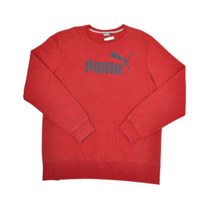 Vintage Puma Sweatshirt Red Large