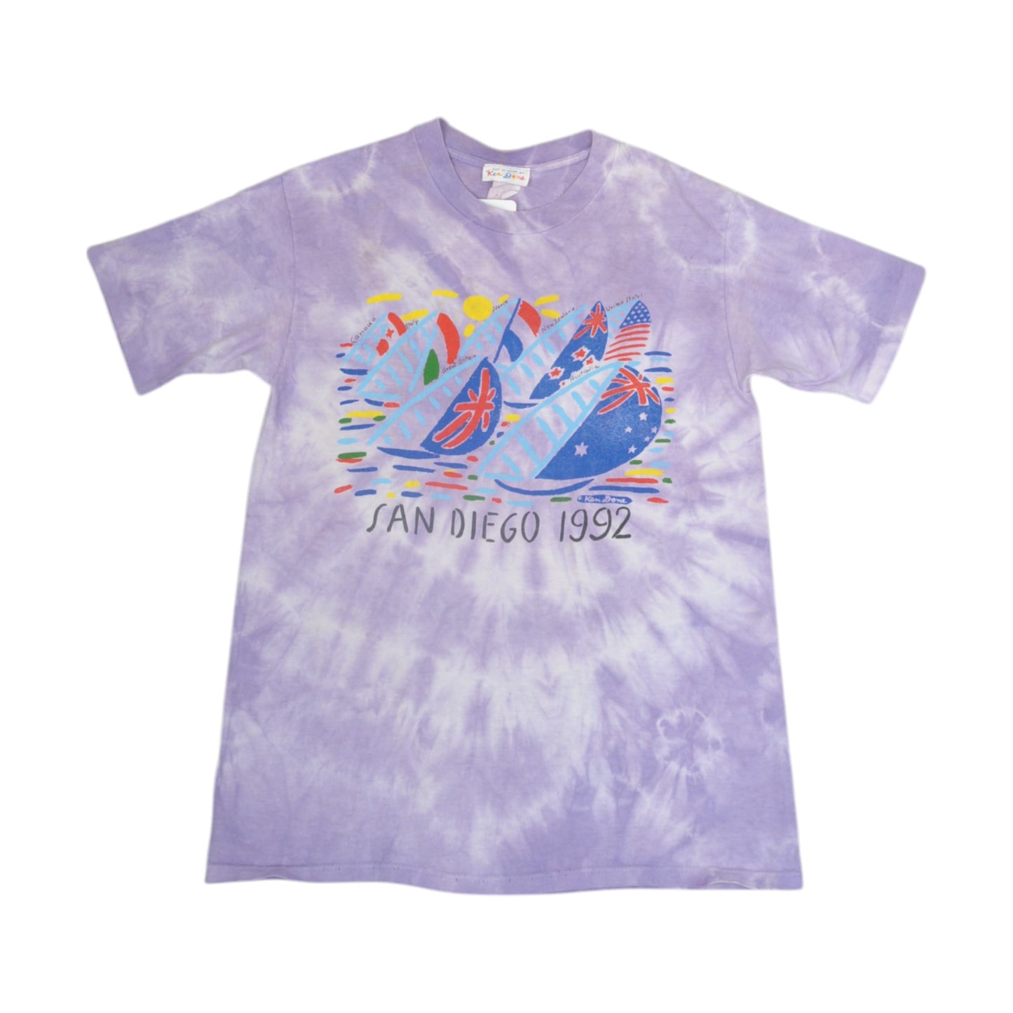 Vintage 90's San Diego Tie Dye T-Shirt Purple Large