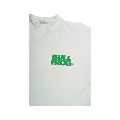 Vintage Bull Frog T-Shirt Long Sleeve White XL