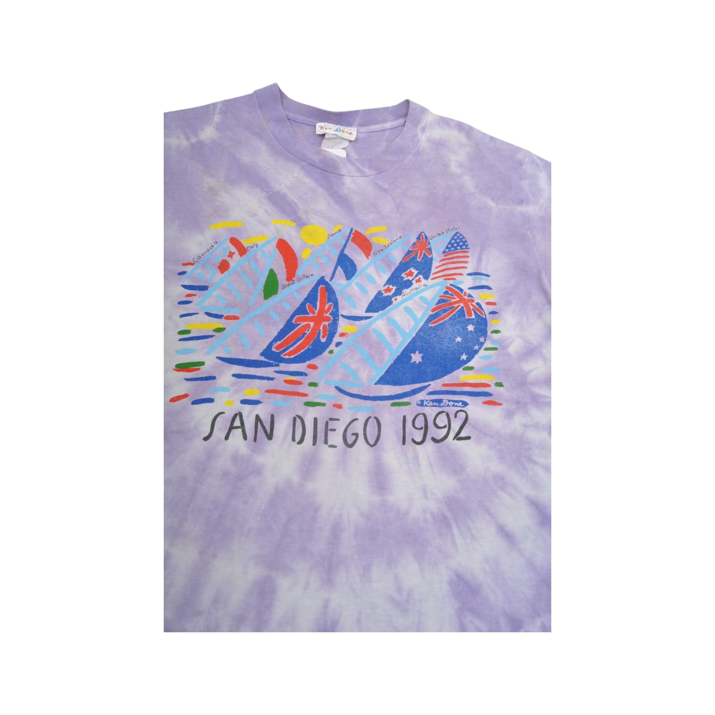 Vintage 90's San Diego Tie Dye T-Shirt Purple Large