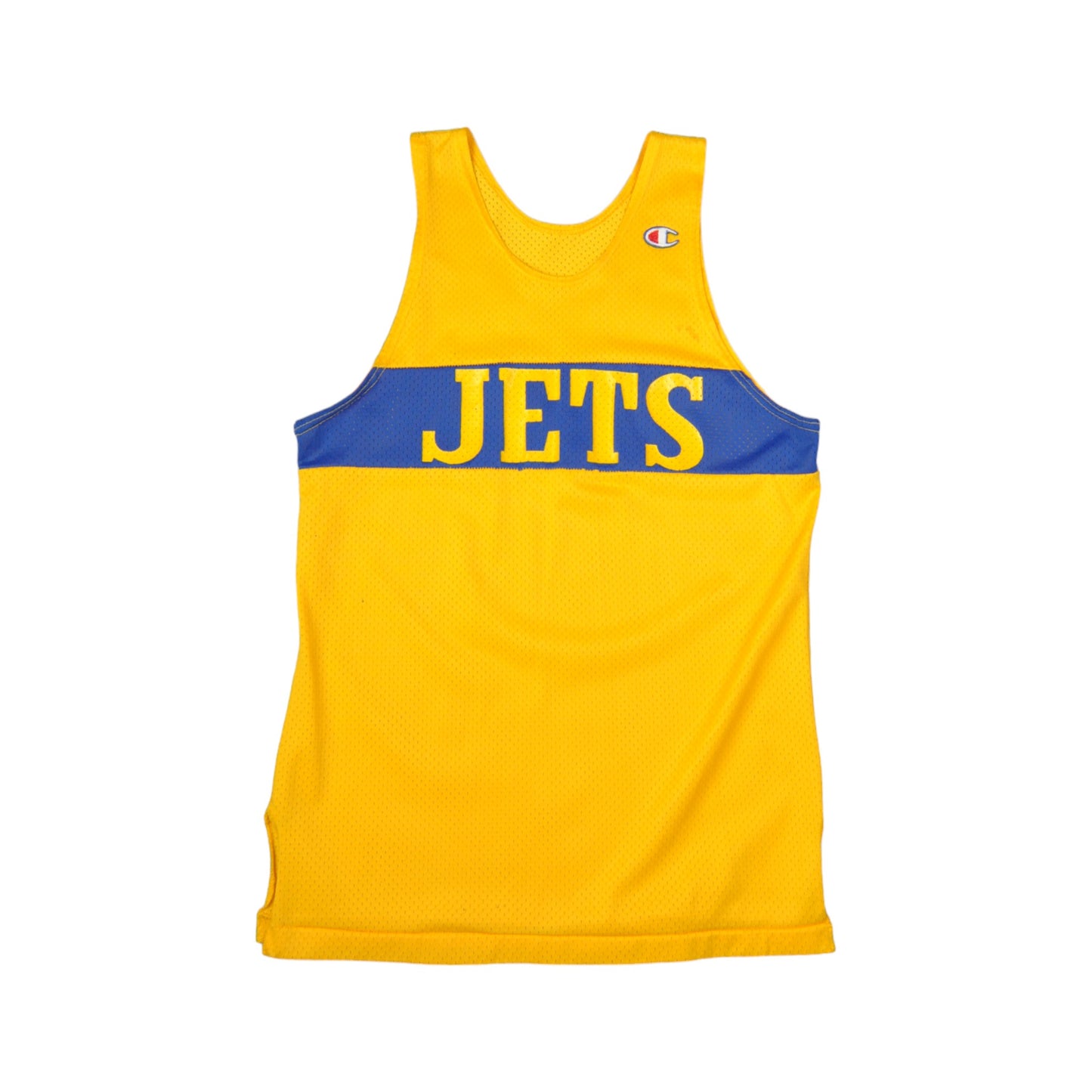 Vintage Champion Jets Weste Jersey Gelb Medium