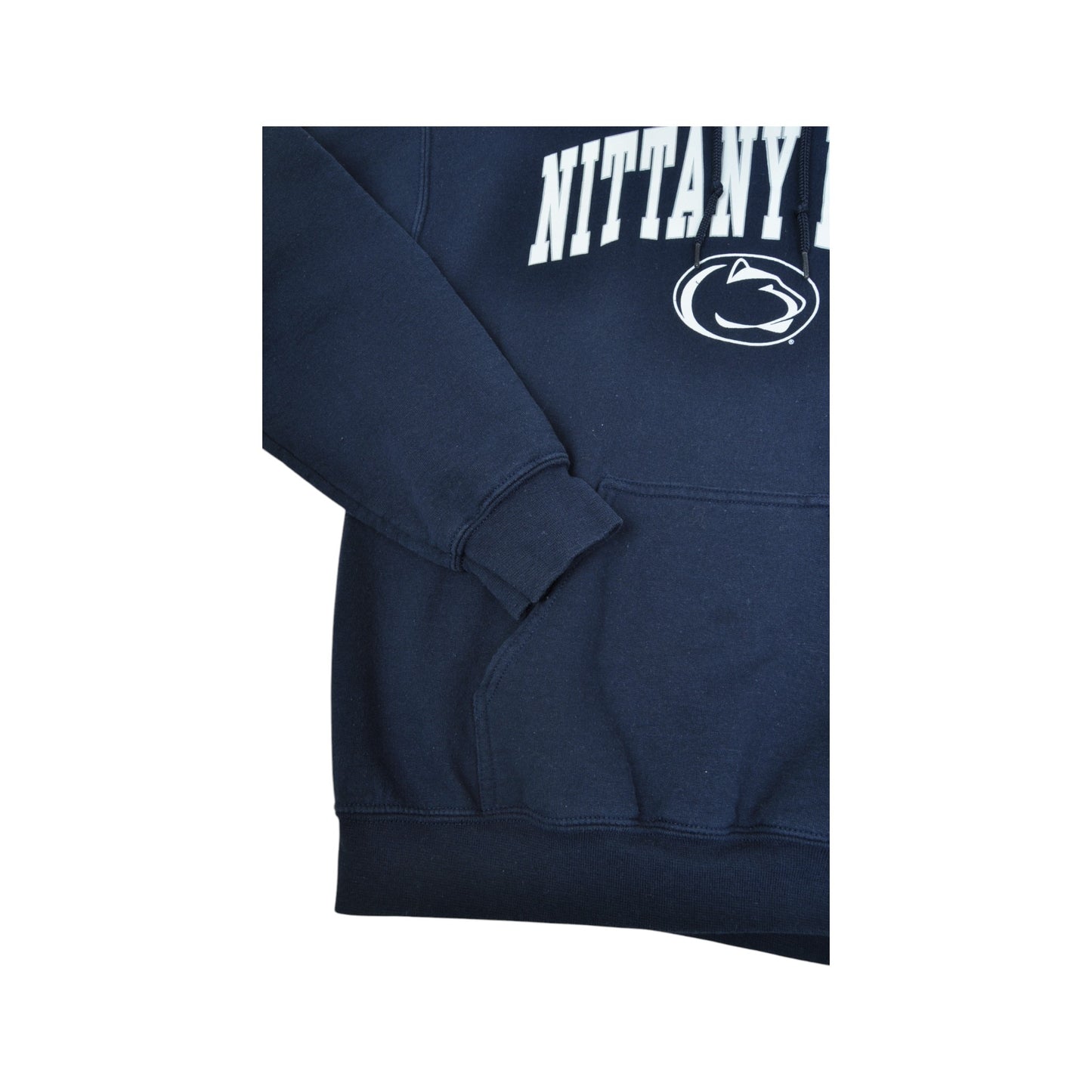 Vintage Penn State Nittany Lions Football Sweatshirt Hoodie Navy Small