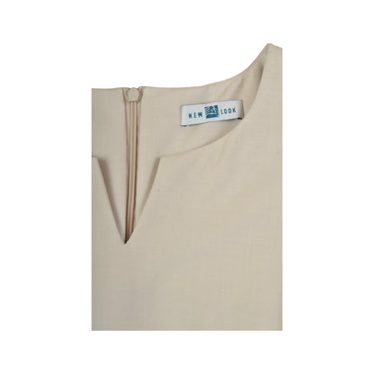 Vintage Y2K New Look Bleistiftkleid Beige Medium