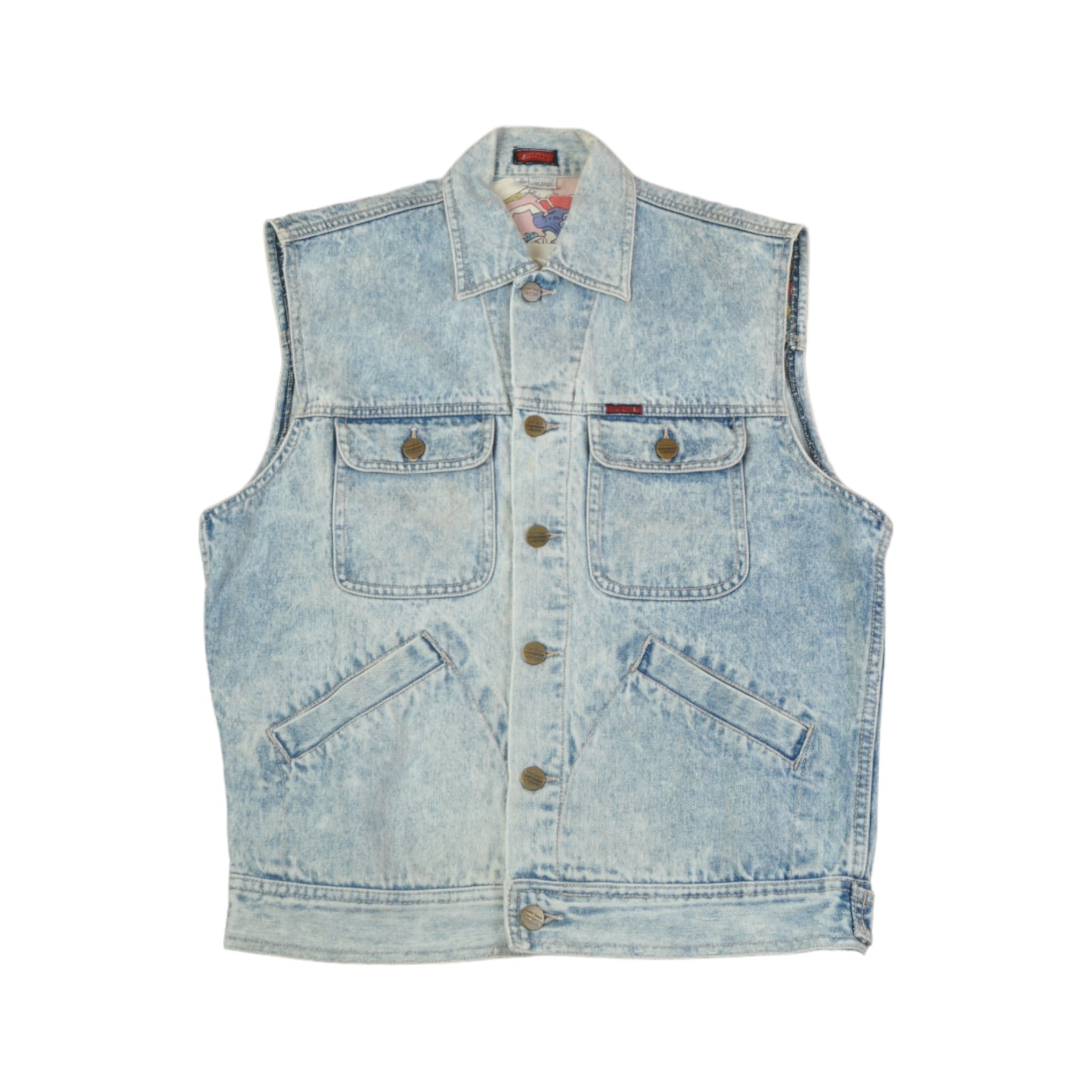 Men's white sleeveless sales denim jacket