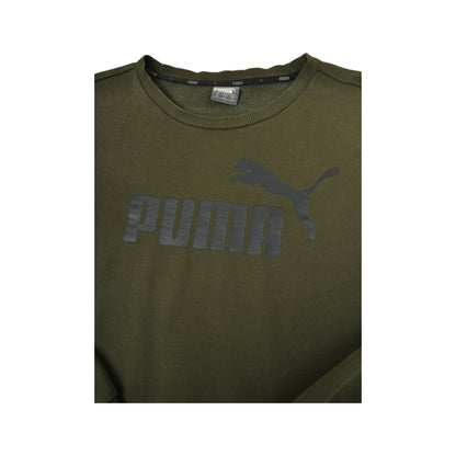 Vintage Puma Sweatshirt Green Medium