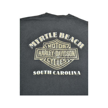 Vintage Harley-Davidson Myrtle Beach South Carolina T-Shirt Faded Black Medium