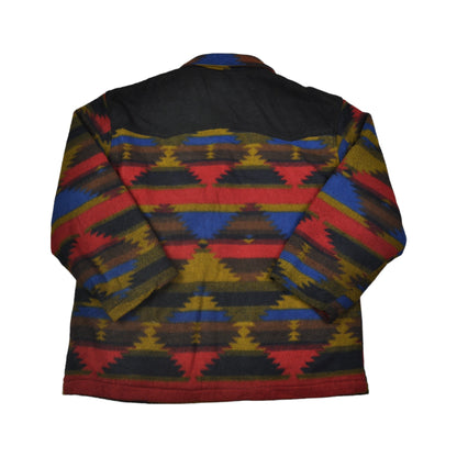 Vintage Fleece Jacket Aztec Pattern Multi XXL