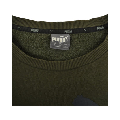 Vintage Puma Sweatshirt Green Medium