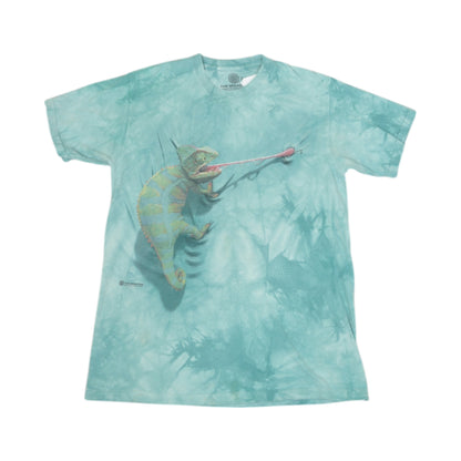 Vintage The Mountain Chameleon T-Shirt Tie-Dye Blue Small