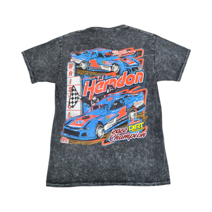 Nascar Racing T-Shirt Acid Wash Grey Medium