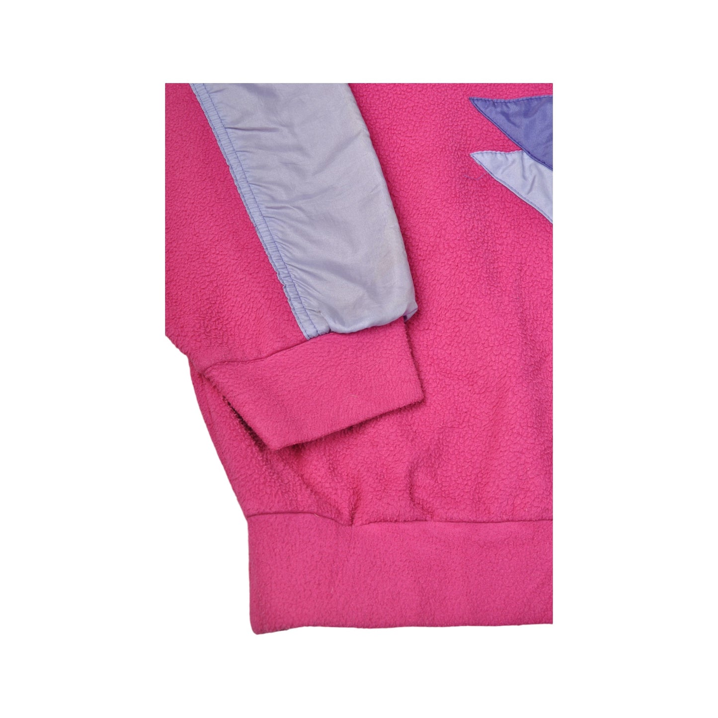 Vintage Fleece Jacket Block Colour Pink Medium