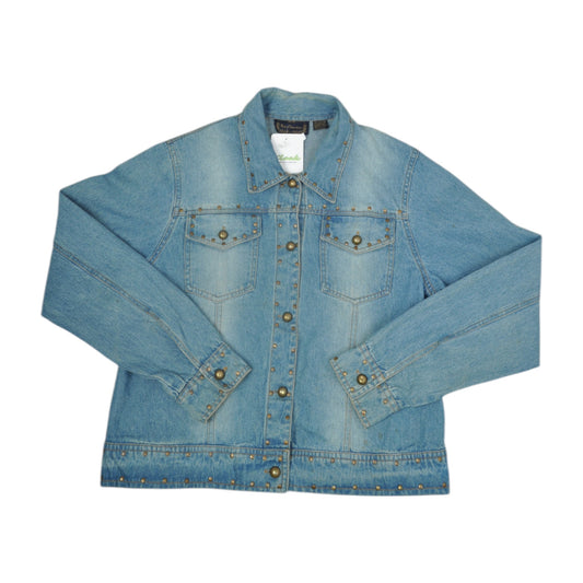 Vintage Y2K Studded Denim Jacket Blue Denim Ladies Medium