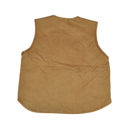 Vintage Reversible Workwear Gilet Tan Small