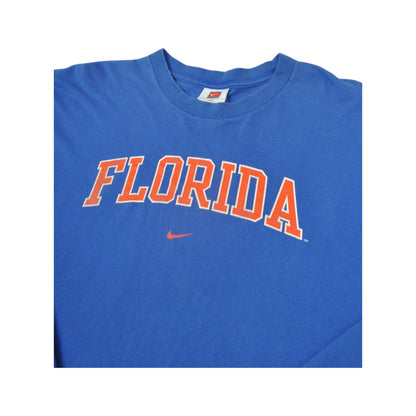 Vintage Nike Team Florida T-Shirt Long Sleeve Blue XXL