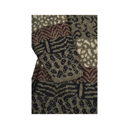 Vintage Strickpullover Retro Leopard Print Damen Klein