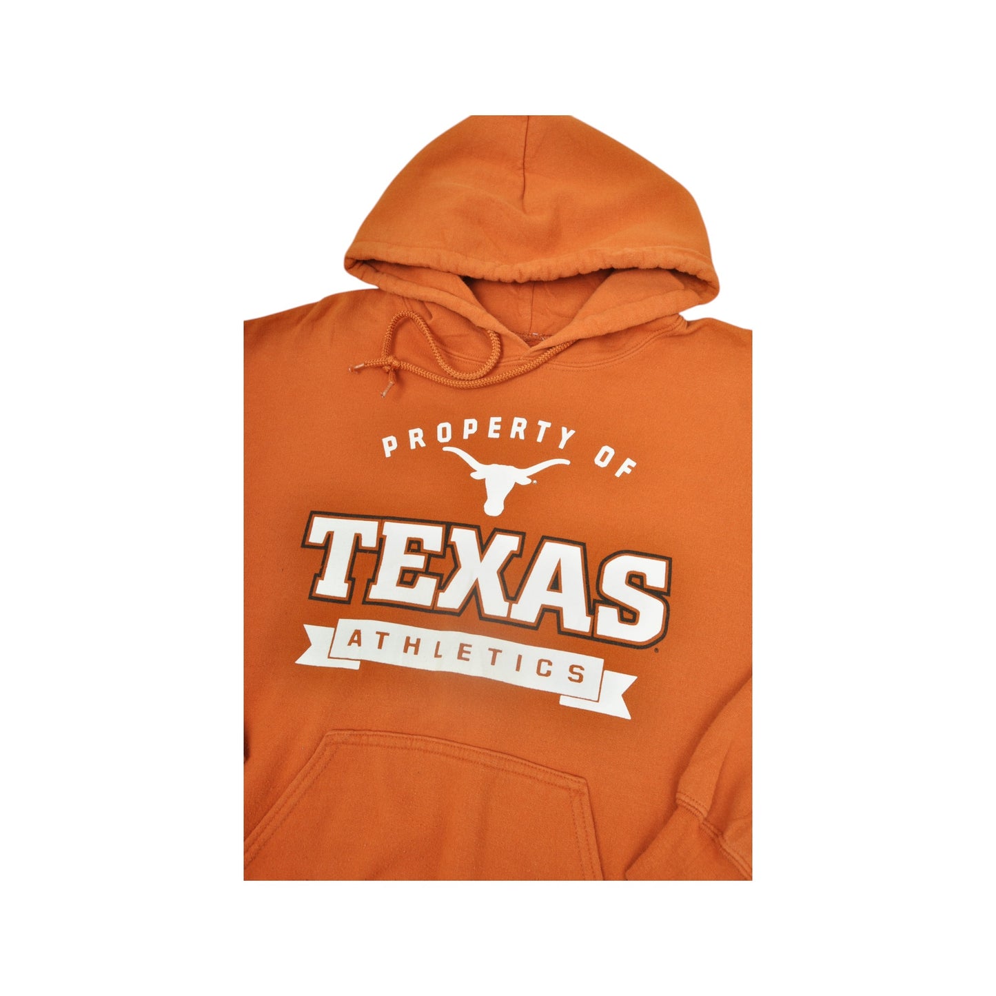 Vintage Property of Texas Sweatshirt Hoodie Orange Medium