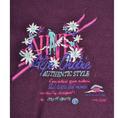 Vintage Fleece Sweatshirt Logo Purple XL