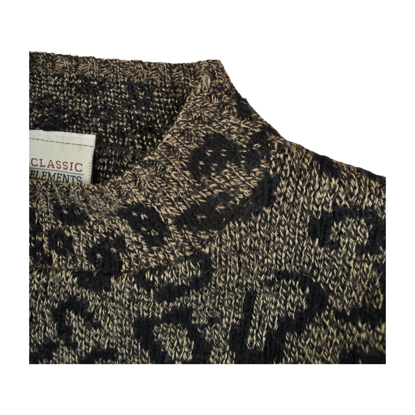 Vintage Strickpullover Retro Leopard Print Damen Klein