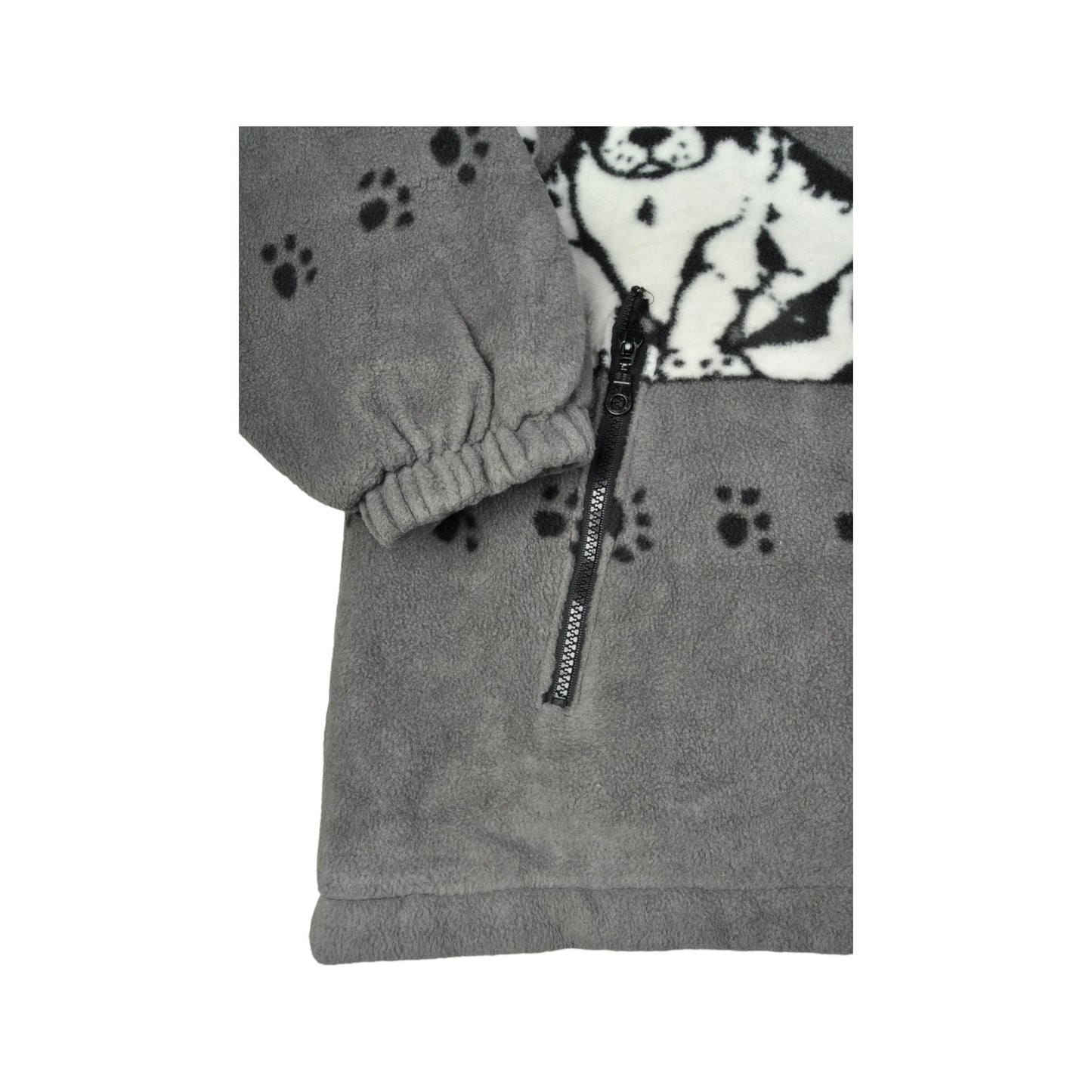 Vintage Jacket Dog Pattern Grey Large