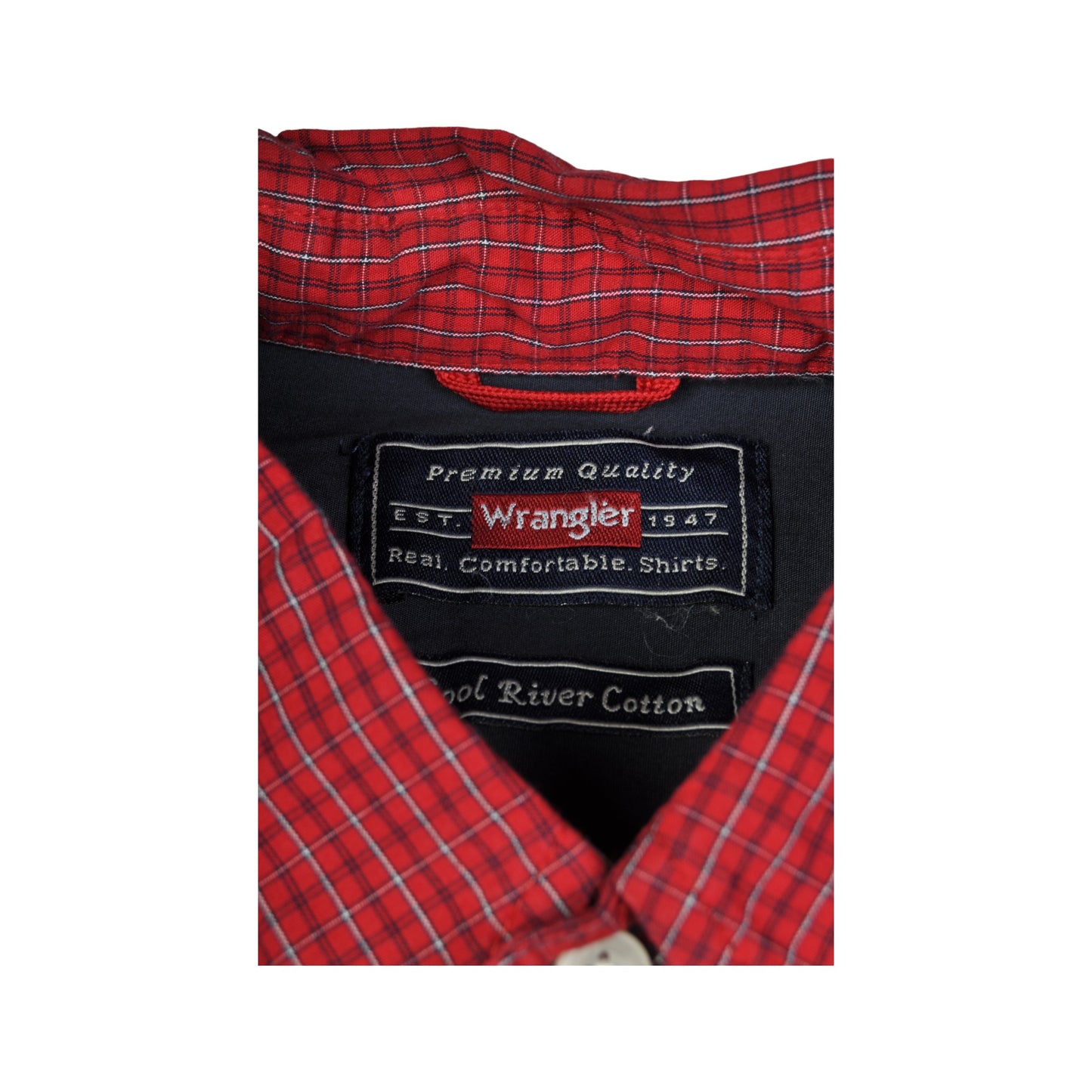 Vintage Shirt Wrangler Short Sleeve Red Large