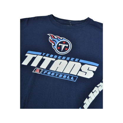 Vintage NFL Tennessee Titans T-Shirt Long Sleeve Navy XL