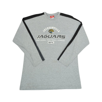 Vintage NFL Jacksonville Jaguars T-Shirt Long Sleeve Grey Medium