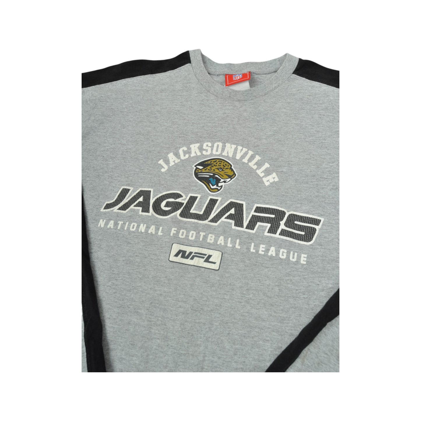 Vintage NFL Jacksonville Jaguars T-Shirt Long Sleeve Grey Medium