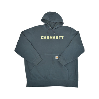 Vintage Carhartt Sweatshirt Hoodie Blue XL