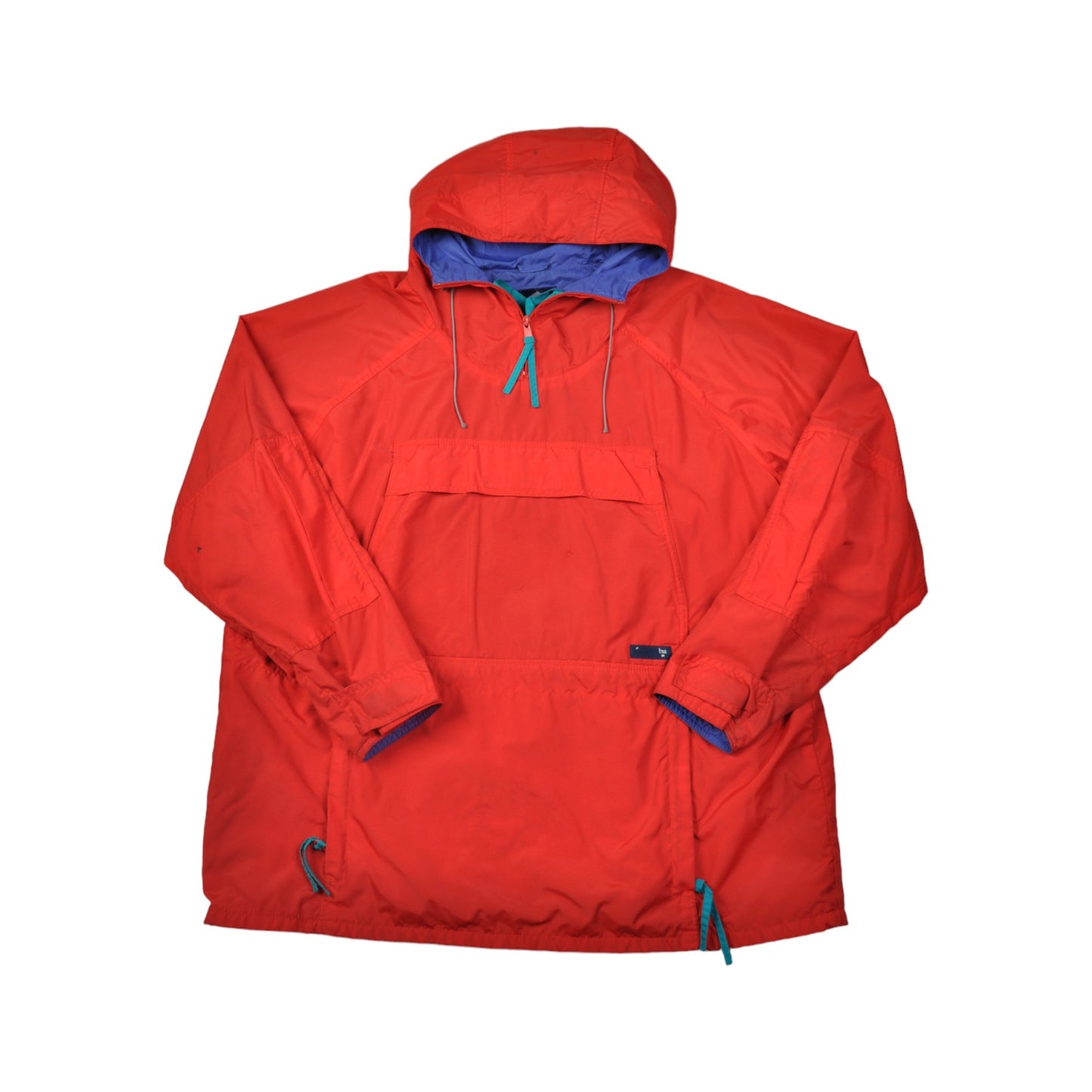 Vintage Columbia 1/4 Zip Windbreaker Jacke Rot XL