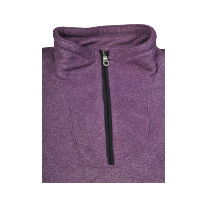 Vintage Fleece 1/4 Zip Block Colour Purple XL