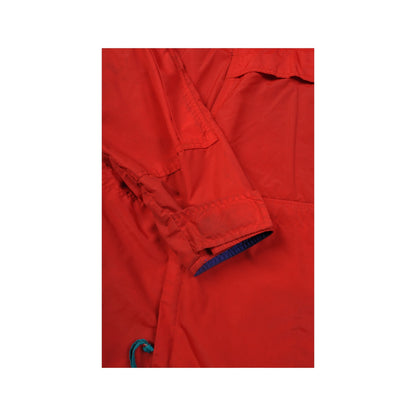 Vintage Columbia 1/4 Zip Windbreaker Jacke Rot XL