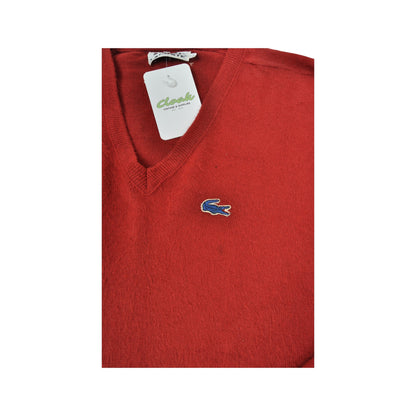 Vintage 90's Izod Lacoste Knitwear Sweatshirt Red Medium