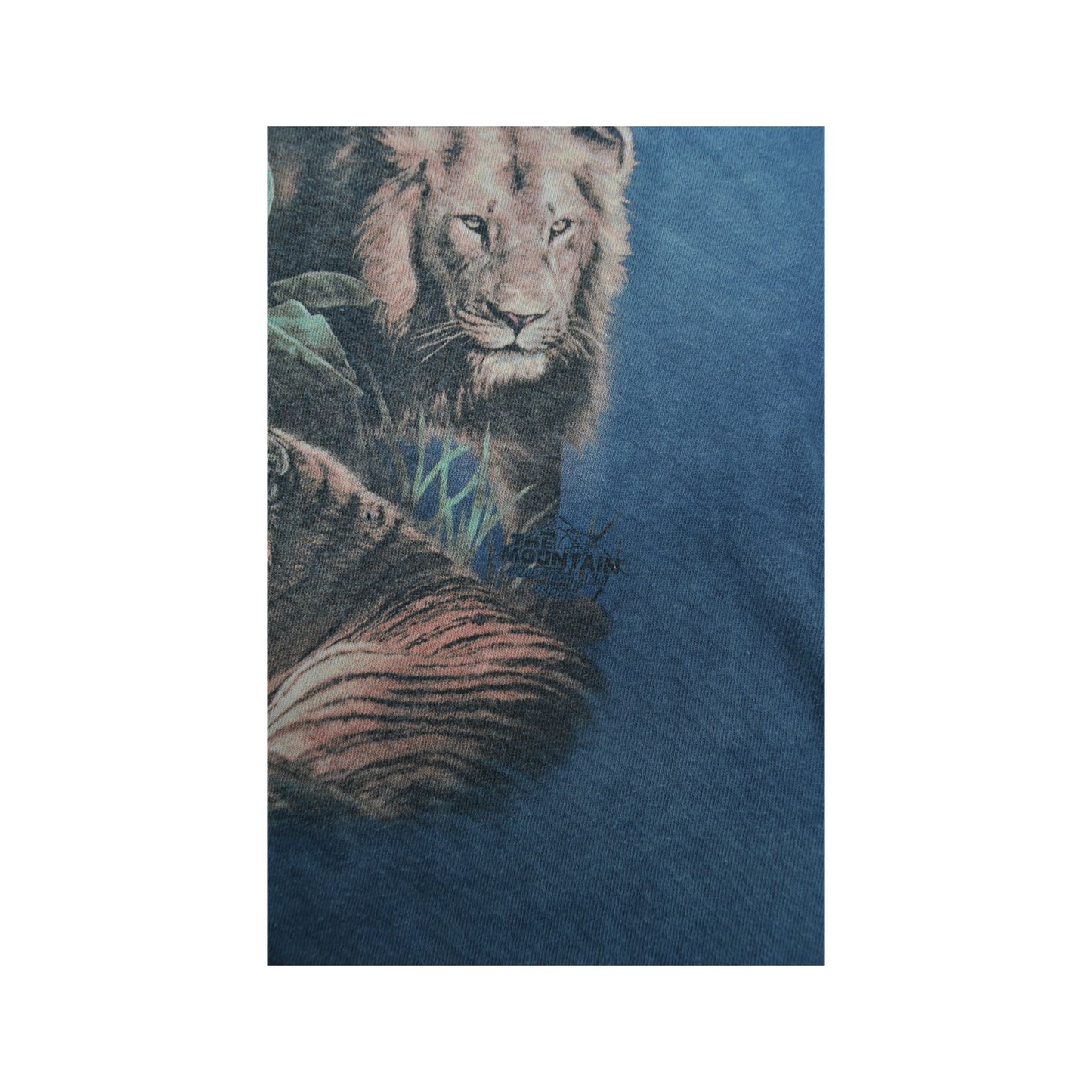 Vintage The Mountain Wild Cats T-Shirt Tie-Dye Blue Small