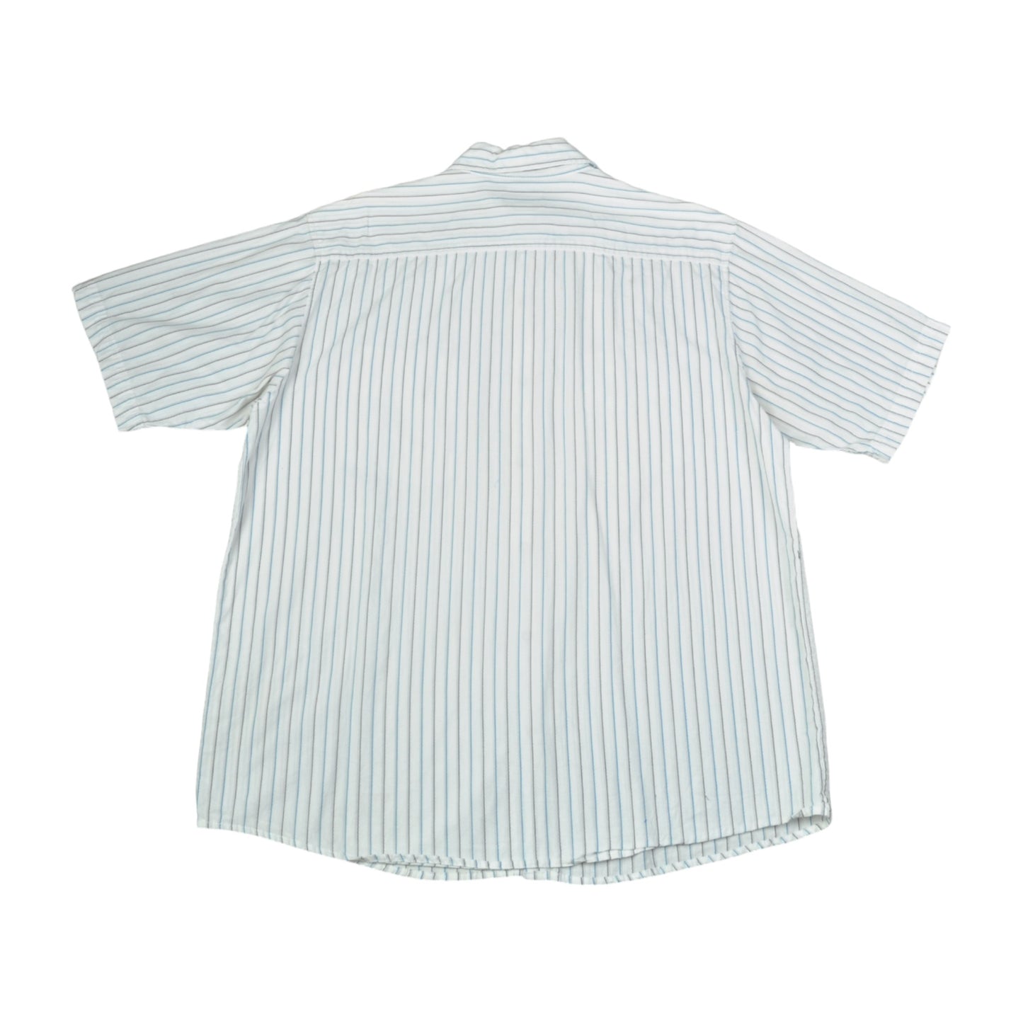 Vintage Shirt Dickies Stripe Short Sleeve White Large