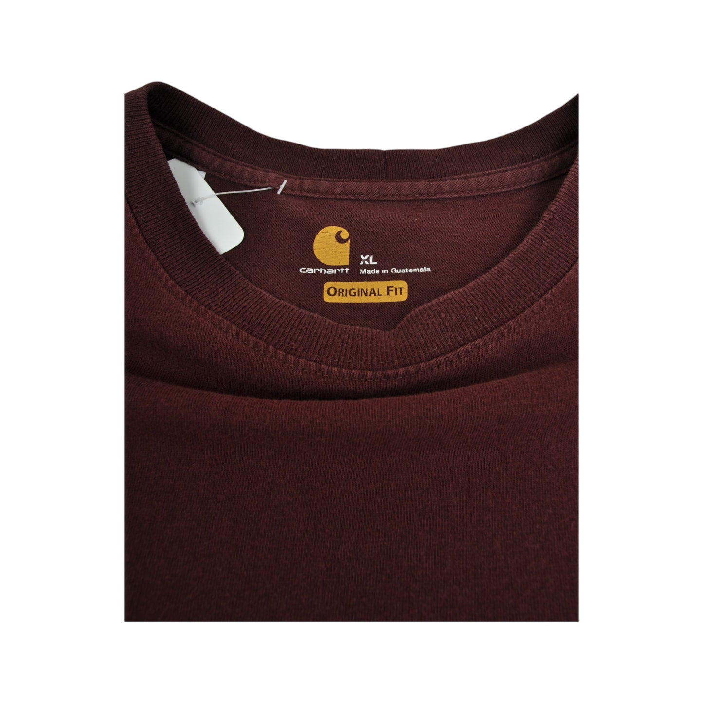 Vintage Carhartt Pocket T-Shirt Burgundy XXL