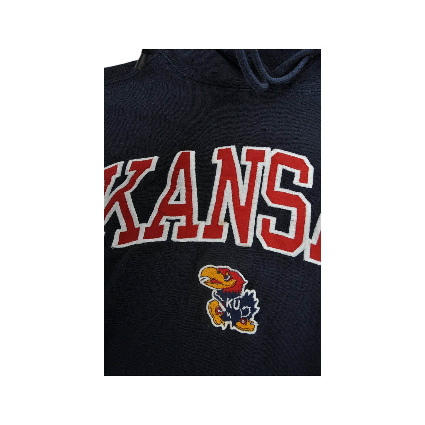 Vintage Kansas Sweatshirt Hoodie Navy Large