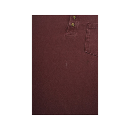 Vintage Carhartt Pocket T-Shirt Burgundy Small