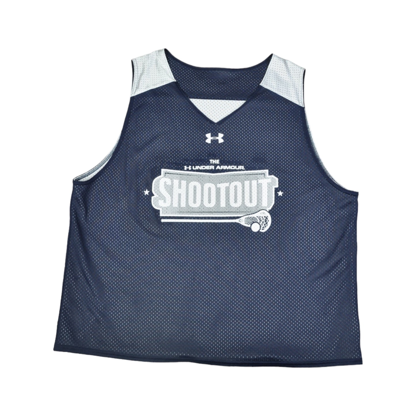 Vintage Under Armour Reversible Shootout Vest Jersey Blue XL