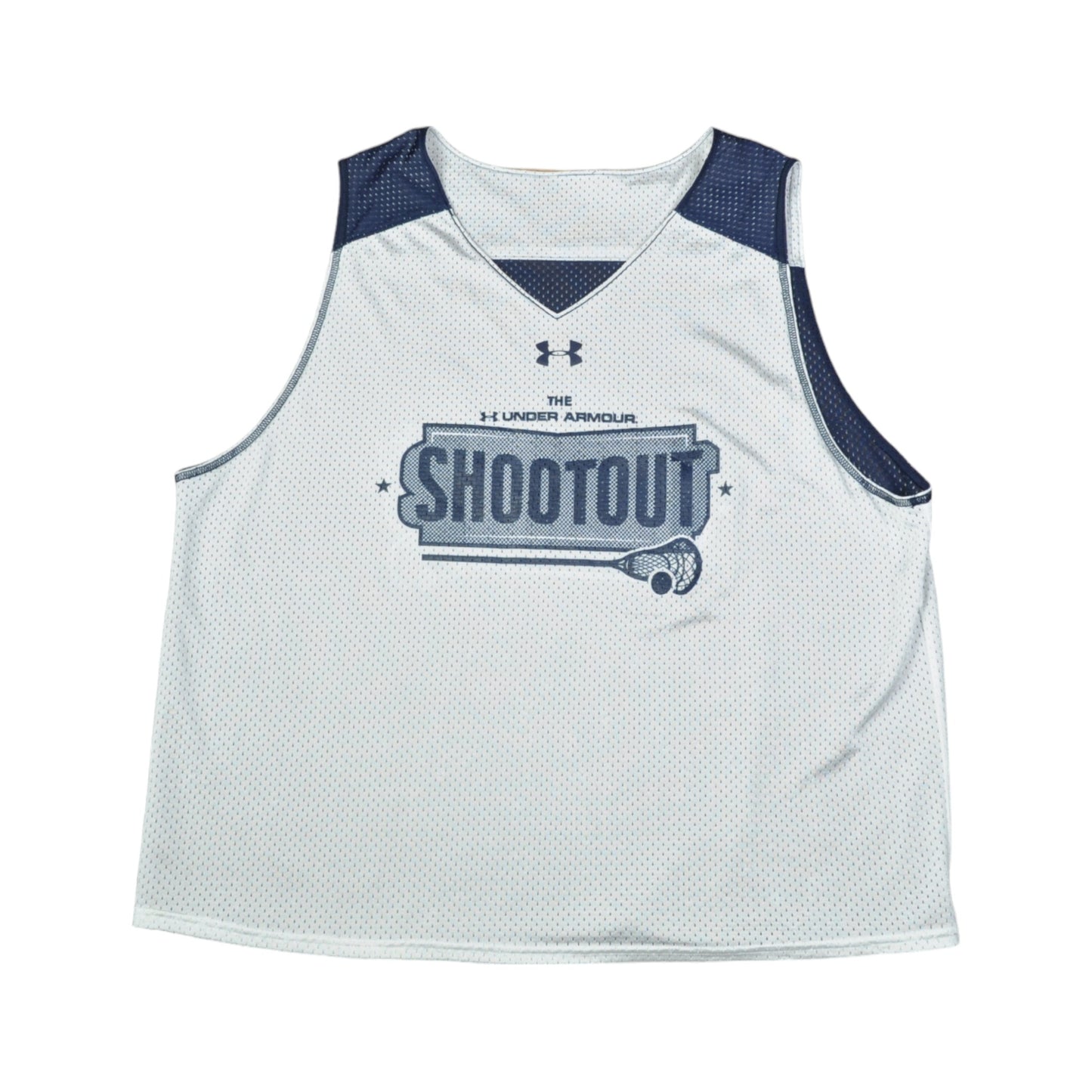 Vintage Under Armour Reversible Shootout Vest Jersey Blue XL