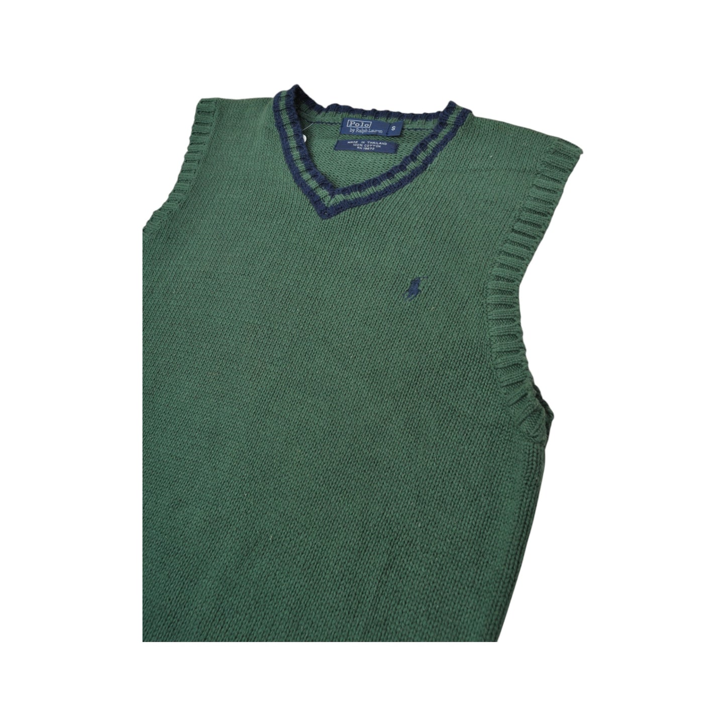 Vintage Polo Ralph Lauren Knitwear Sweatshirt Vest Green XS