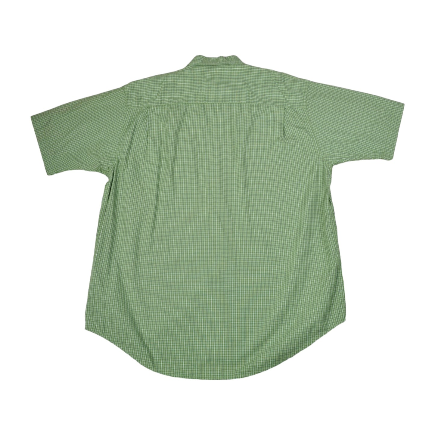 Vintage Shirt Wrangler Pattern Short Sleeve Green Large