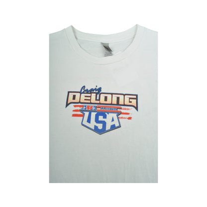 Vintage USA Craig Delong Racing T-Shirt White XL