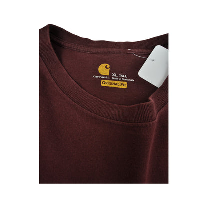 Vintage Carhartt Pocket T-Shirt Burgundy XL