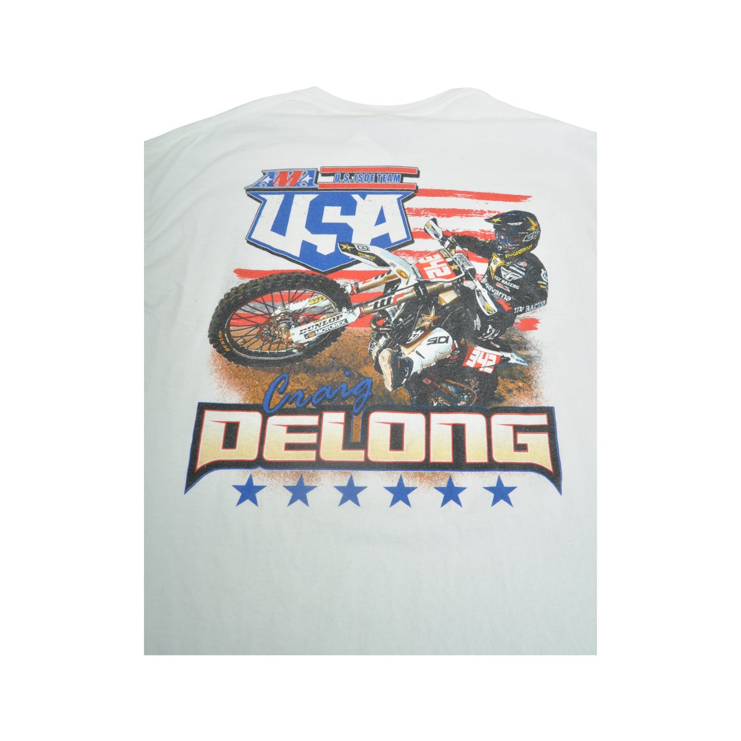 Vintage USA Craig Delong Racing T-Shirt White XL